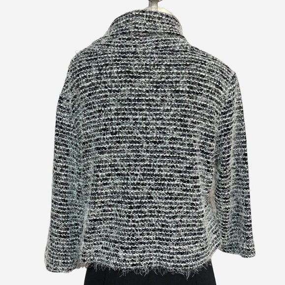 JOSEPH Ribkoff Black & White Cowl Neck Sweater Top Size 10 - Picture 2 of 10